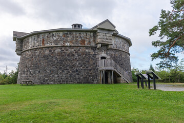 The Prince of Wales Tower National Historic Site in the Point Pleasant Park of the city of Halifax (Nova-Scotia, Canada) - obrazy, fototapety, plakaty
