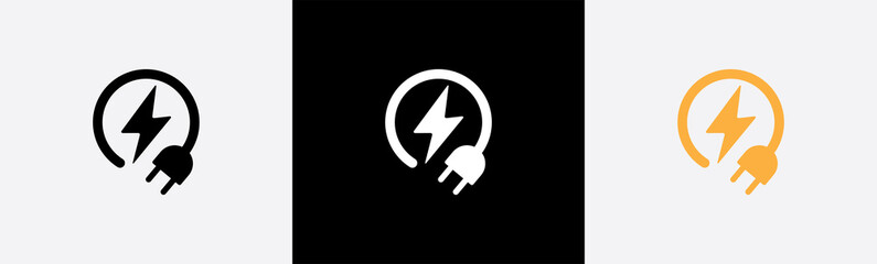 Electrical power icon symbol sign, vector illustration - obrazy, fototapety, plakaty