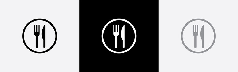Fork and knife icon sign, vector illustration