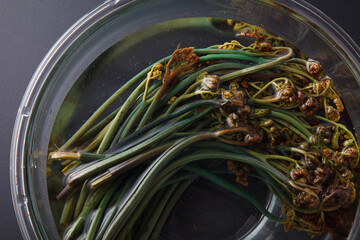 わらび　アク抜き