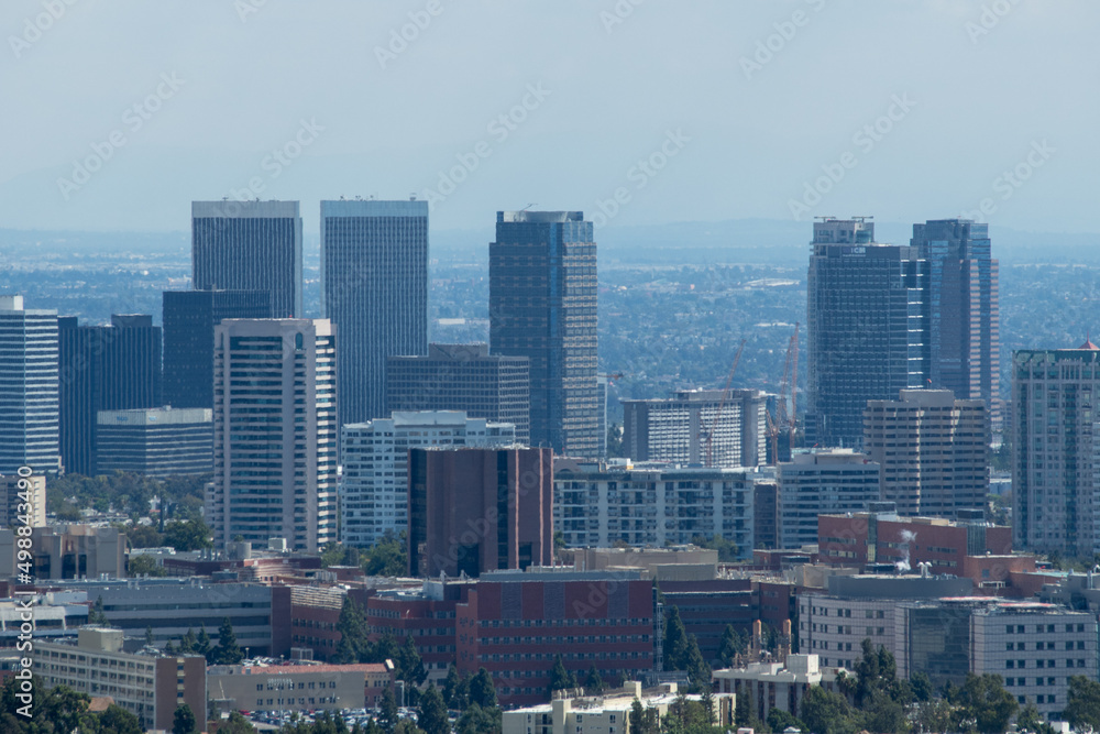 Wall mural above the city of angels