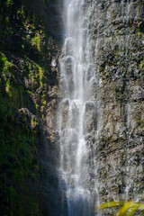 Fototapeta na wymiar Waimoku Falls at the end of the Pipiwai Trail in the Haleakala National Park on the road to Hana, east of Maui island, Hawaii, United States