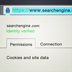 Setting up your connection setting. Shot of a permissions tab on a screen - ALL design on this image is created from scratch by Yuri Arcurs team of professionals for this particular photo shoot.
