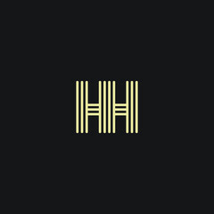 Modern creative initial letter HH logo icon design