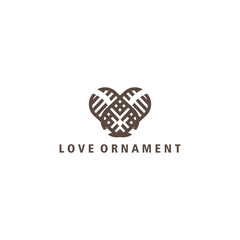 love logo ornament mandala decoration design vector