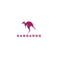 kangaroo logo illustration vector design template