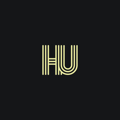 Modern creative initial letter HA logo icon design