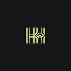 Fototapeta na wymiar Modern creative initial letter HX logo icon design