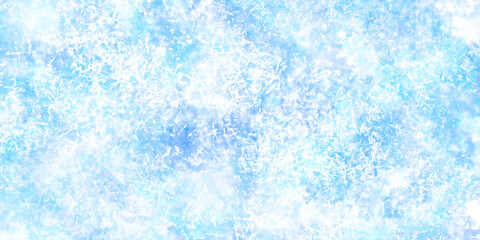 Fototapeta na wymiar 凍えた世界のような青と水色の水彩背景
