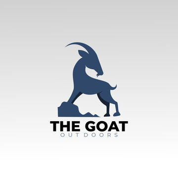 goat logo design template, creative icon, simple logos