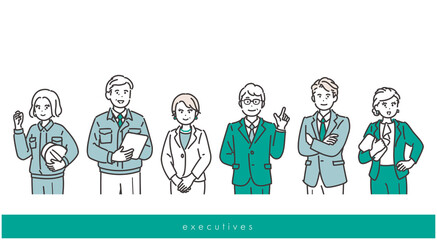 経営者、会社幹部のイメージイラスト
