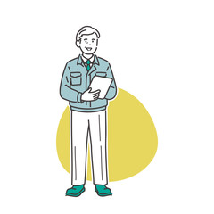 キャリア男性作業員のイメージイラスト