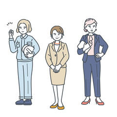 女性の経営者、会社幹部のイメージイラスト