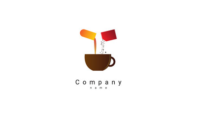 Cup of Coffee Concoction logo template