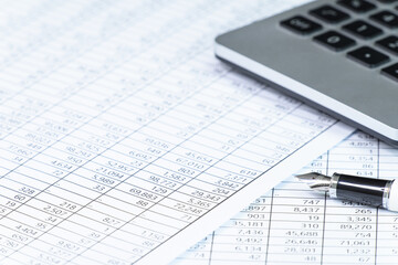 a person who is looking at financial statements in a company