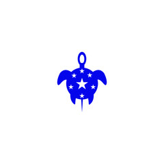 Star Turtke icon minimalis with blue color
