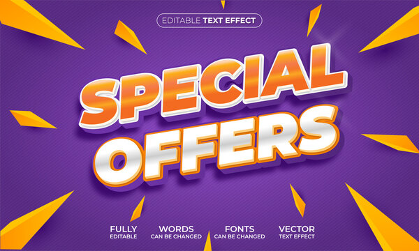 Special offers editable text effect 
