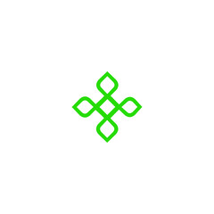 Fototapeta premium Four Leaf Clover Icon for Luck and Prosperity Branding