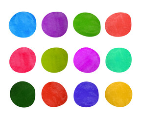 Set of colorful watercolor spots for design. vector illustration.