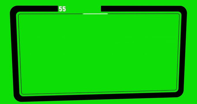 Frame countdown clock timer in 1 minute or 60 seconds to 0 second