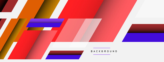 Vector background. Abstract overlapping color lines design with shadow effects. Illustration for wallpaper banner background or landing page