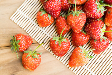 fresh red strawberries