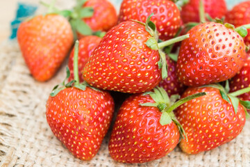fresh red strawberries