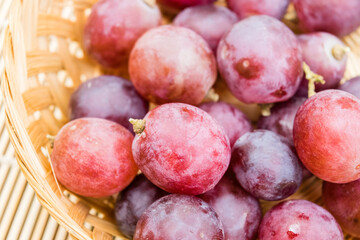 Fresh ripe black grapes