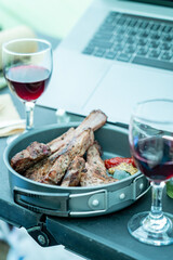 Lamb Steak with Red Wine 양갈비와 레드와인의 조합