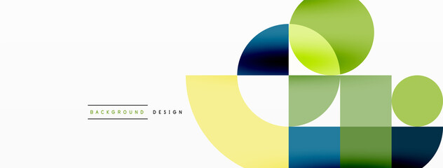 Obraz premium Beautiful abstract background. Circles, triangle shapes, and squares. Minimal geometric template for wallpaper, banner, background or landing