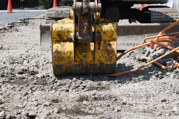 工事現場のユンボ