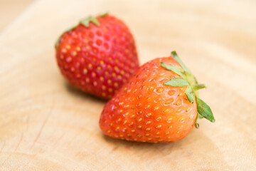 fresh red strawberries