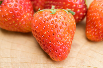 fresh red strawberries