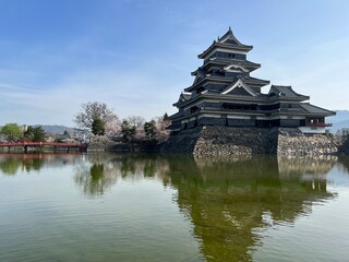 Fototapeta na wymiar 長野県にある松本城の天守閣