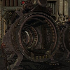 3d illustration of an science fiction background