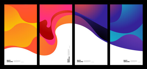 Colorful abstract liquid and fluid shape for banner and brochure design