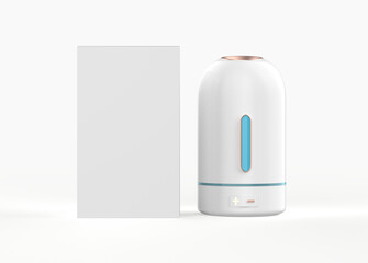 Auto 180 degree Rotating Mini humidifier usb humidifier car diffuser USB battery humidifier rechargeable. 3d illustration 