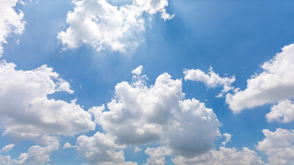 blue sky and white clouds or cloudscape.