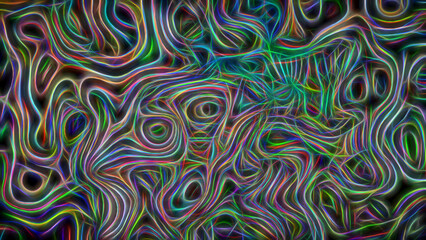 Abstract textural multicolored luminous fractal background.