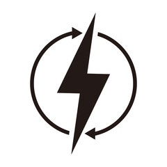 Lightning icon. vector illustration sign	