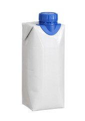 Paper beverage box with screw cap (clipping path) isolated on white background