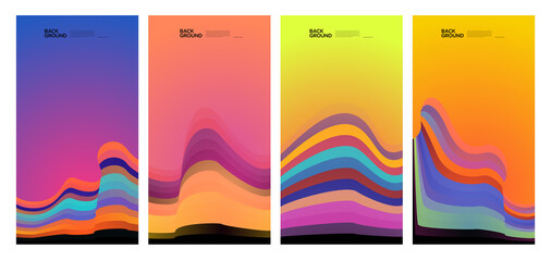 Colorful abstract liquid and fluid shape for banner and brochure design