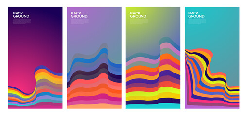 Colorful abstract liquid and fluid shape for banner and brochure design