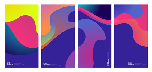 Colorful abstract liquid and fluid shape for banner and brochure design