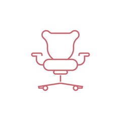 Chair icon flat design illustration template
