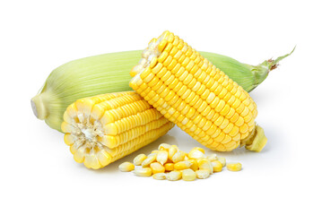 Corn on white