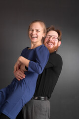 studio portrait of couple