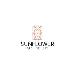 SUNFLOWER logo icon design vector template