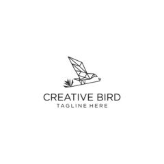 Creativebird logo icon design vector template