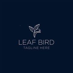 LEAFBIRD logo icon design vector template